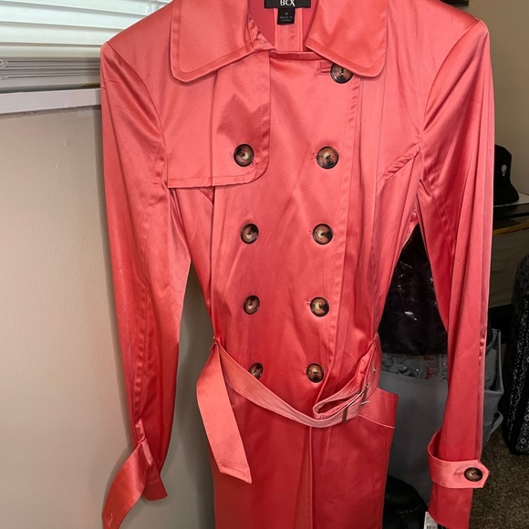 Coral Trench Coat - Picture 2 of 7